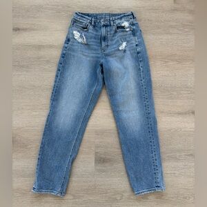 American Eagle Outfitters Blue Mom Jeans Distressed